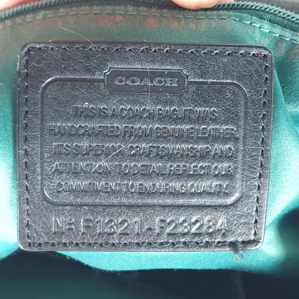 Coach Park Carrie 23284 Black Pebbled Leather Carryall Tote Shoulder Bag - Picture 7 of 16